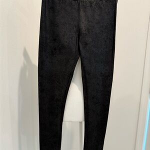 Black Suede Leggings